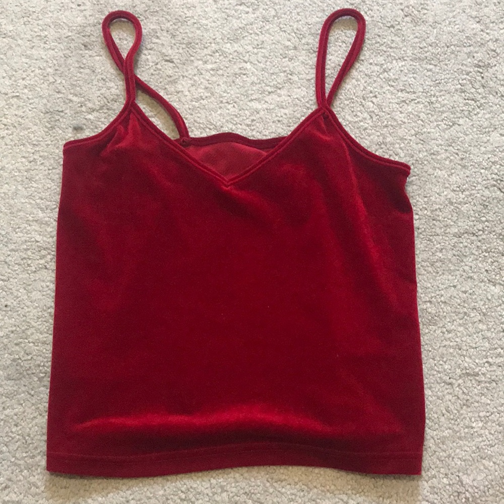 Red velvet aeropostal crop top